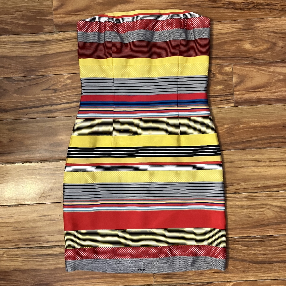 Strapless mini dress